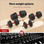 Adjustable Dumbbell Set, 20-80lbs, Weights, 4-in-1, Barbell/Kettlebell/Push-up