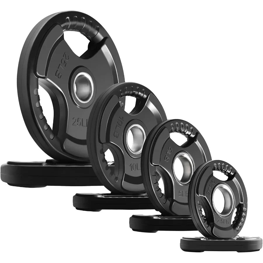 Rubber Grip Plates for Barbell 2-Inch Weight Plates