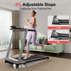3.5HP Foldable Incline Treadmill, Walking Pad, Touch Screen