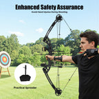 30-55 lbs Compound Bow, Adjustable Draw Weight and Length, with 3-Pin Sight, 12 Arrows, Complete Arch Set for Adults, Right Hand