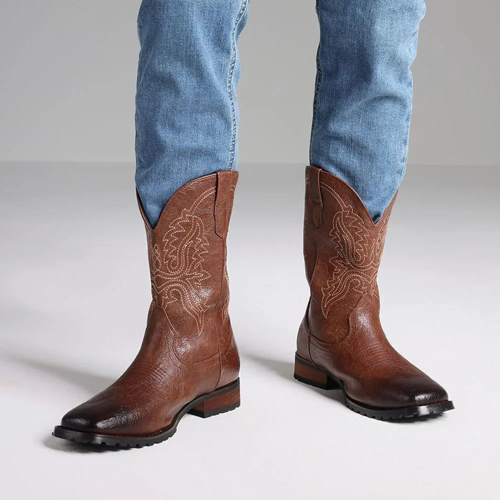 Dora Tasia 12.5 Square Toe Neutral Cowboy Boots