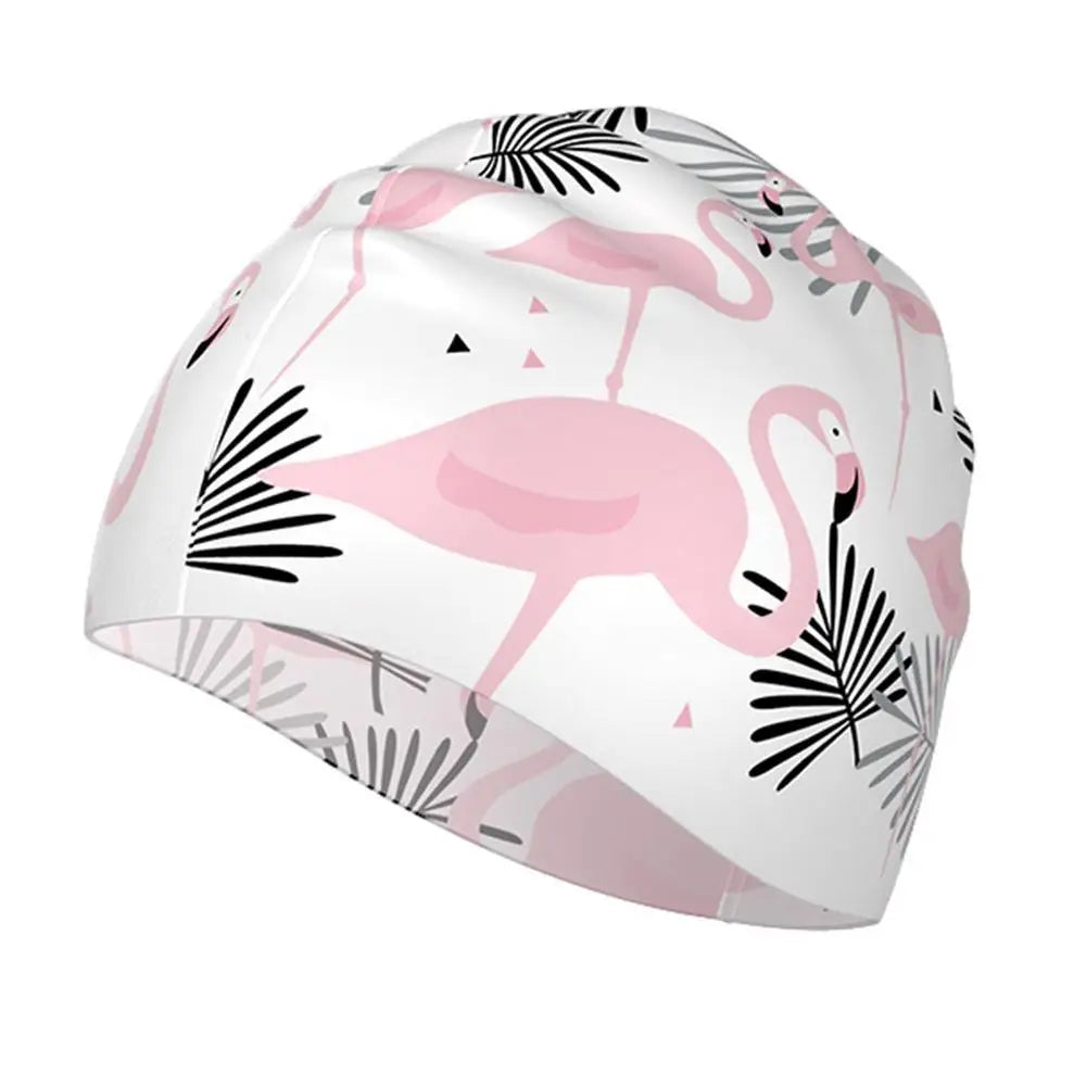 Girls Swim Cap, Waterproof, Non-Slip, Long Hair