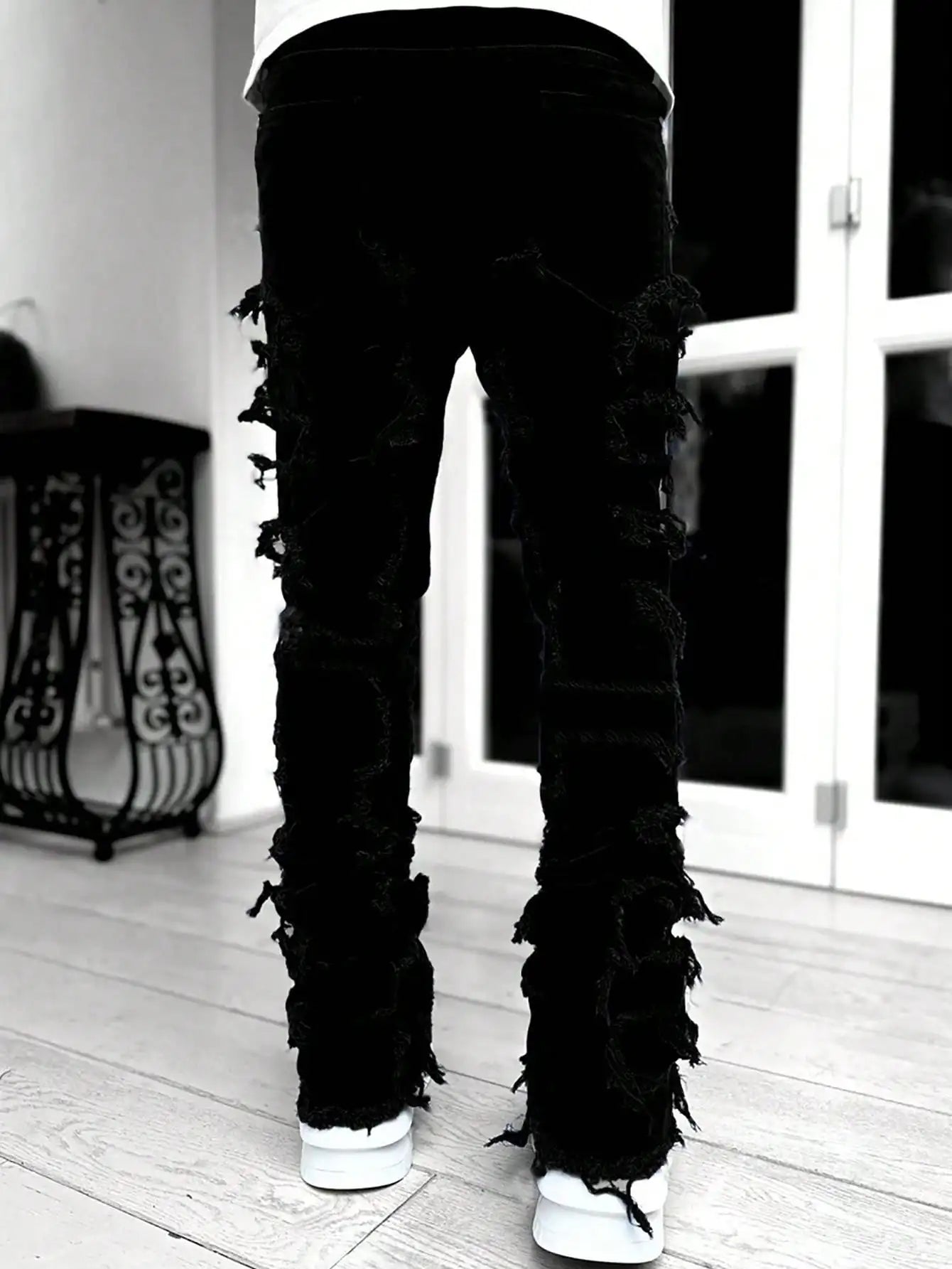 Y2K hip-hop style jeans, men's casual, stretch