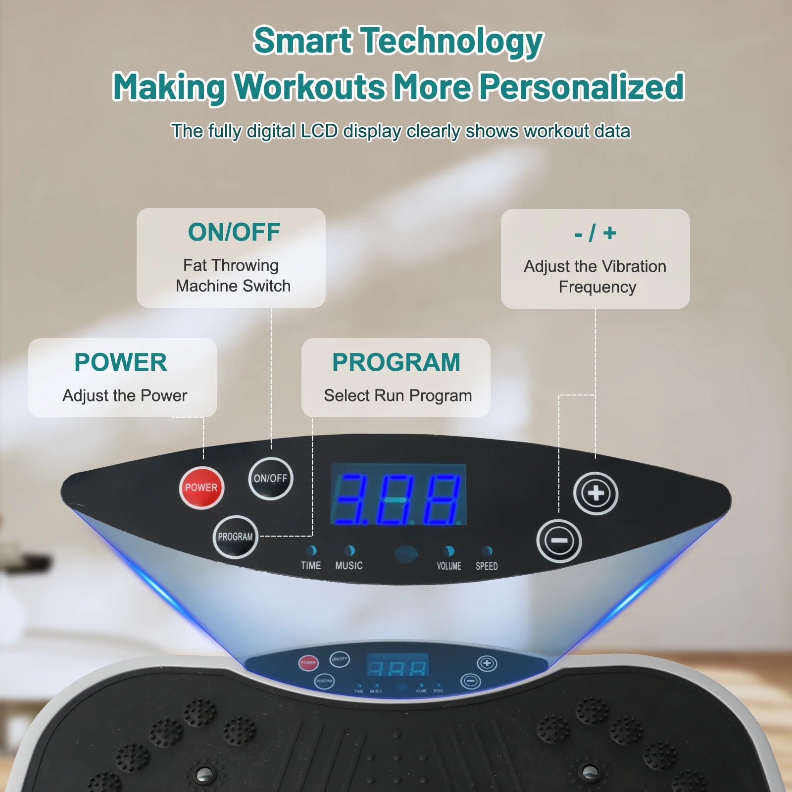 Vibration Plate Exercise Machine Portable Fat-Burning