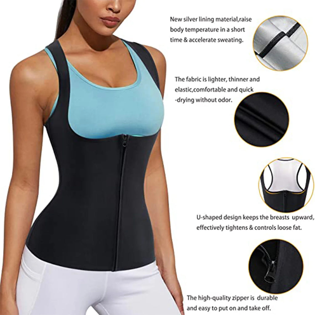 Women Sauna Shaper Vest, Sweat Shapewear, Tank Top