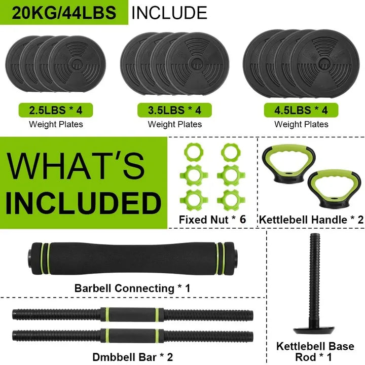 Adjustable 4 In 1 Dumbbell Set