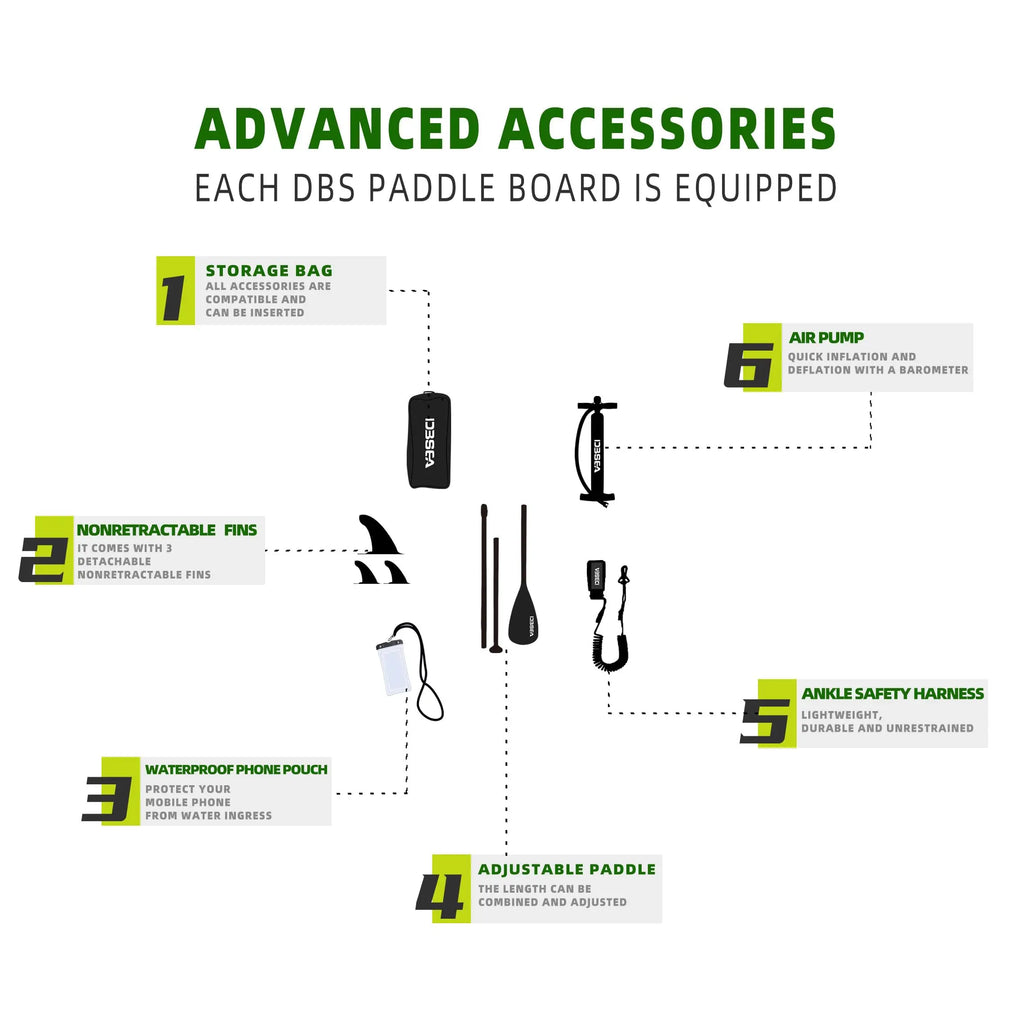 11ft Inflatable Paddle Board, Stand up, SUP Accessories