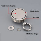 120KG/220KG /300KG/400KG/500KG, Magnet Large Neodymium N52 Magnets Magnet Strong Fishing