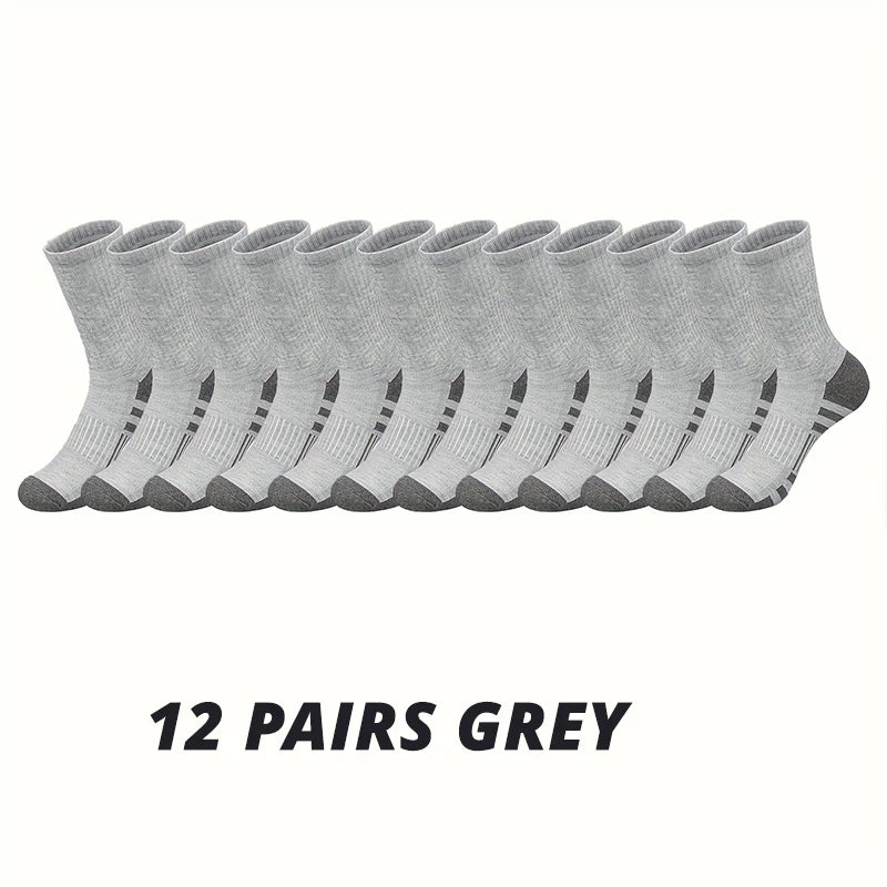 6/12 Pairs Men's Outdoor Gym Socks Football