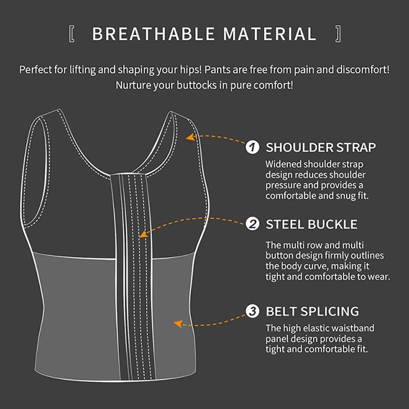 Men Compression Tank Top, Waist Trainer, Vest
