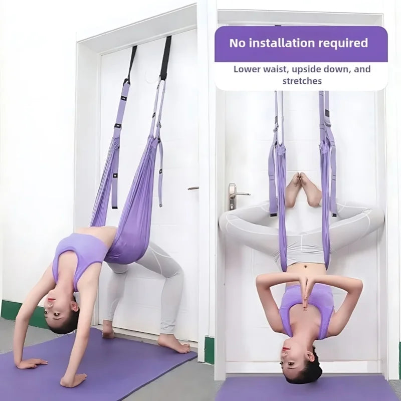 Luxury Purple Aerial Yoga Rope - Soft Fabric