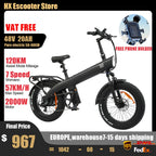 2000W Electric Bike, 48V Removable Battery, 115Nm E bike 20*4.0 Inch Tire