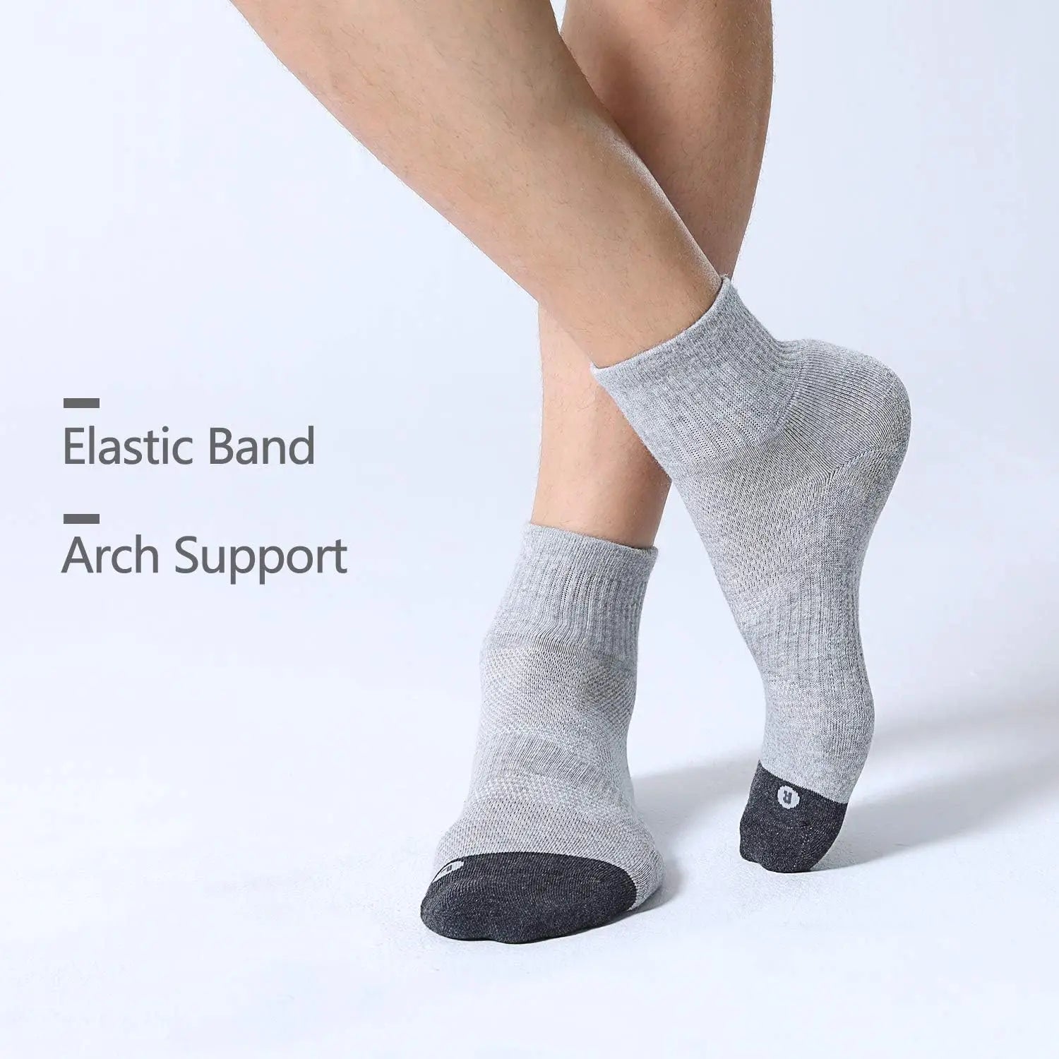 6 Pack Men's Athletic Ankle Socks Sports Running