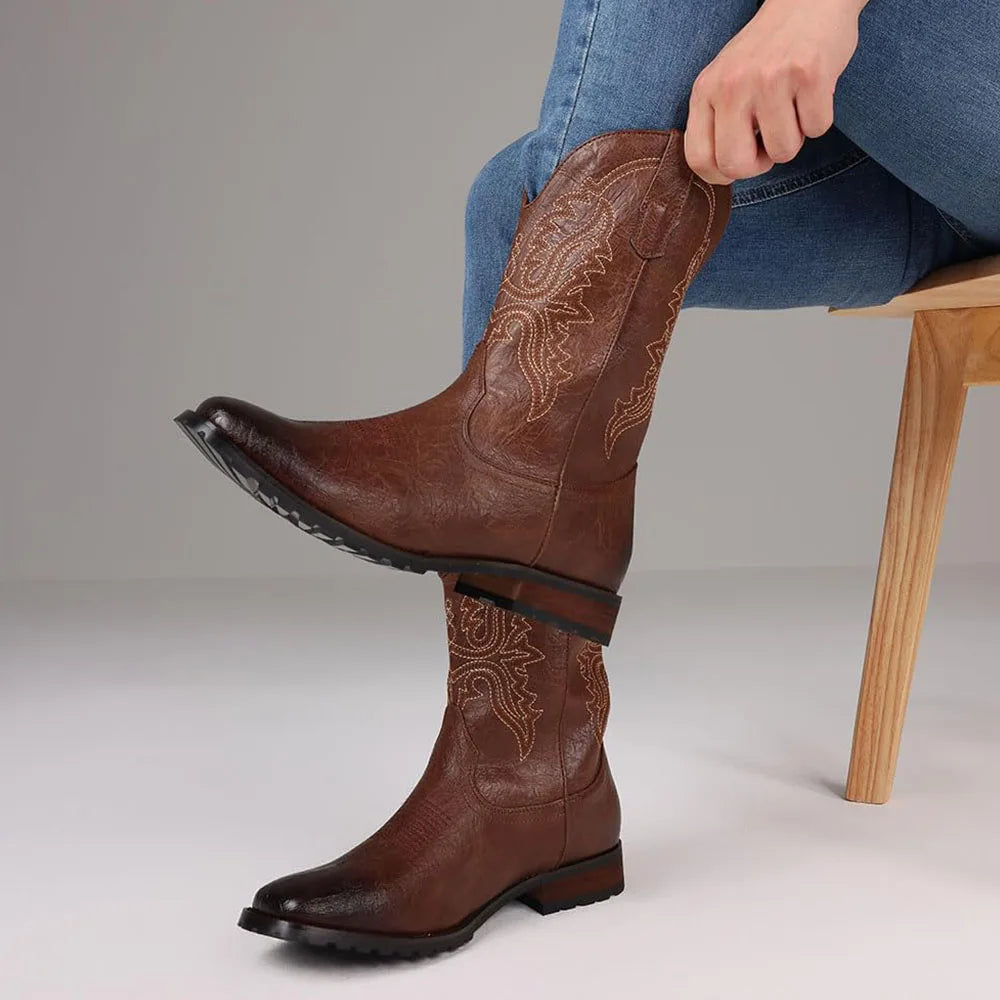 Dora Tasia 12.5 Square Toe Neutral Cowboy Boots