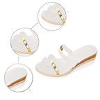 Casual Color Sandals, Women, Comfortable Soft Leather