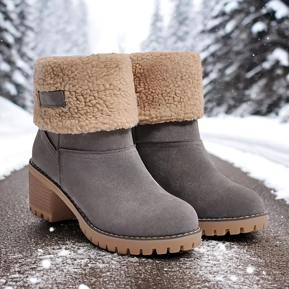 Fur Snow Boots For Women Suede Boots