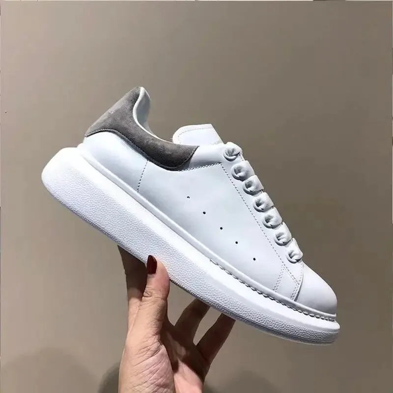 Unisex Flats Elegant Skateboard Shoes White Sneakers