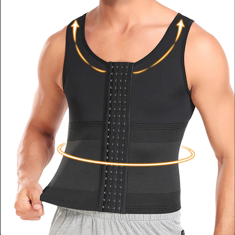 Men Compression Tank Top, Waist Trainer, Vest