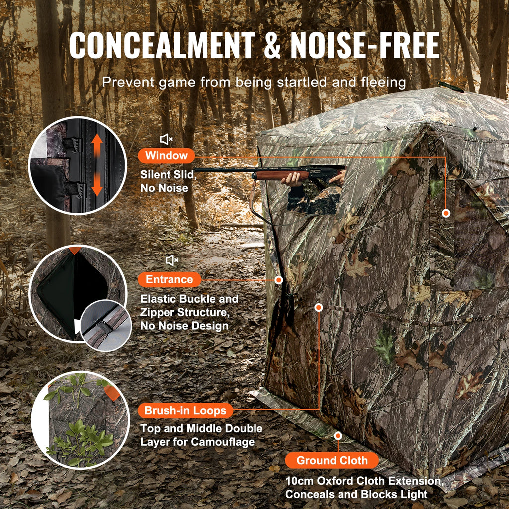 Hunting, 270° Ground Blind, 2-3 Person, Pop Up, Bag