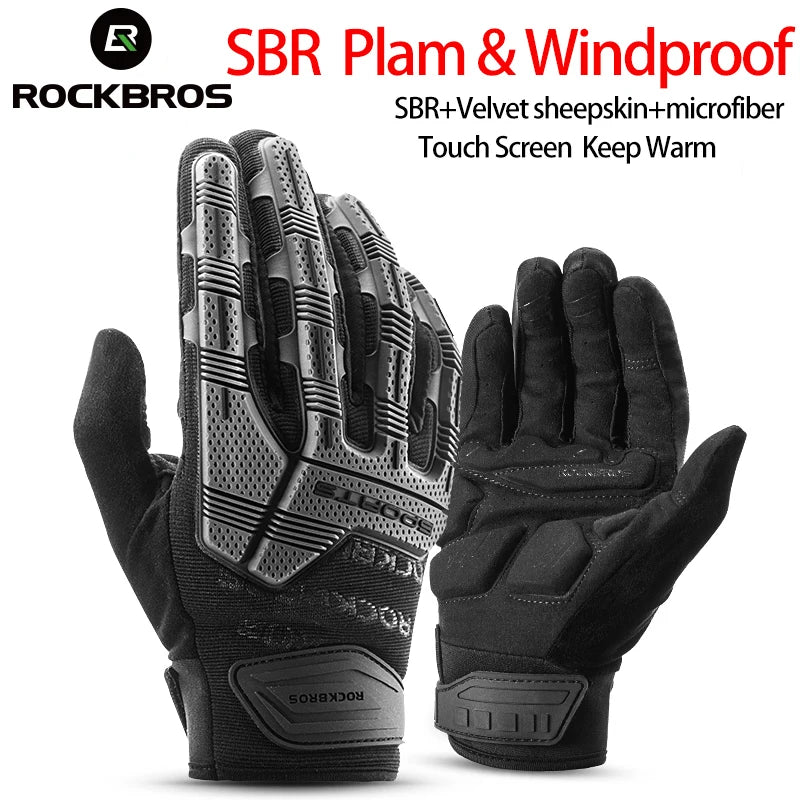 Cycling Gloves Thermal Autumn Winter Gloves Windproof