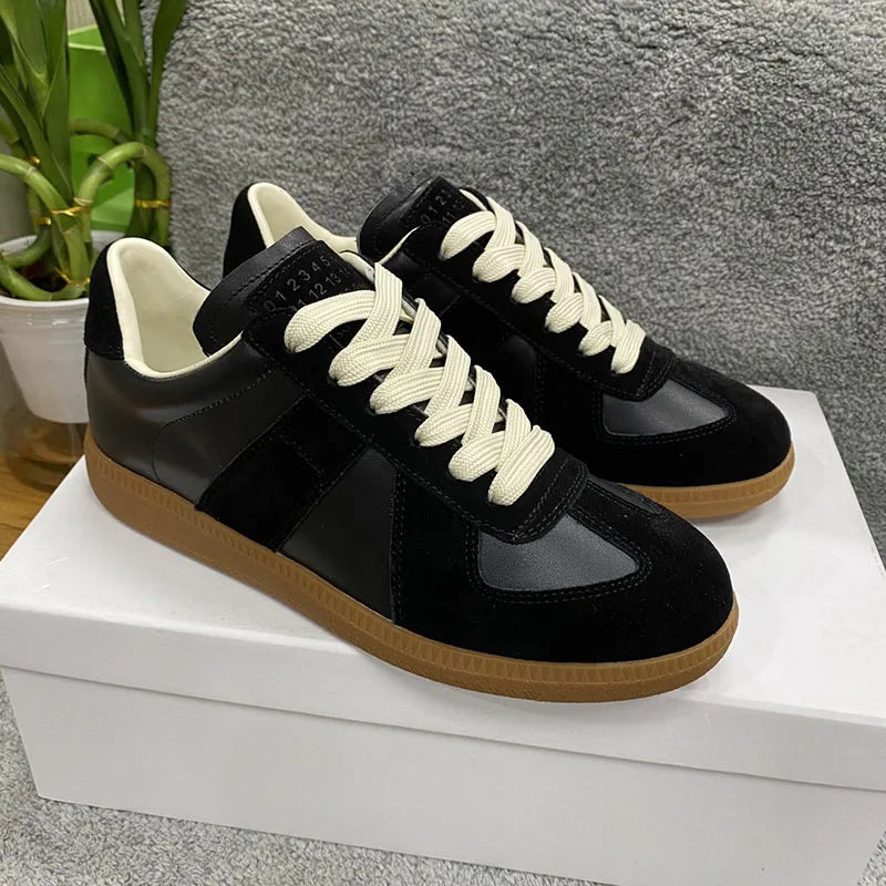 Suede Leather Patchwork Casual Shoes, Women, Round Toe