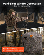 Hunting, 270° Ground Blind, 2-3 Person, Pop Up, Bag