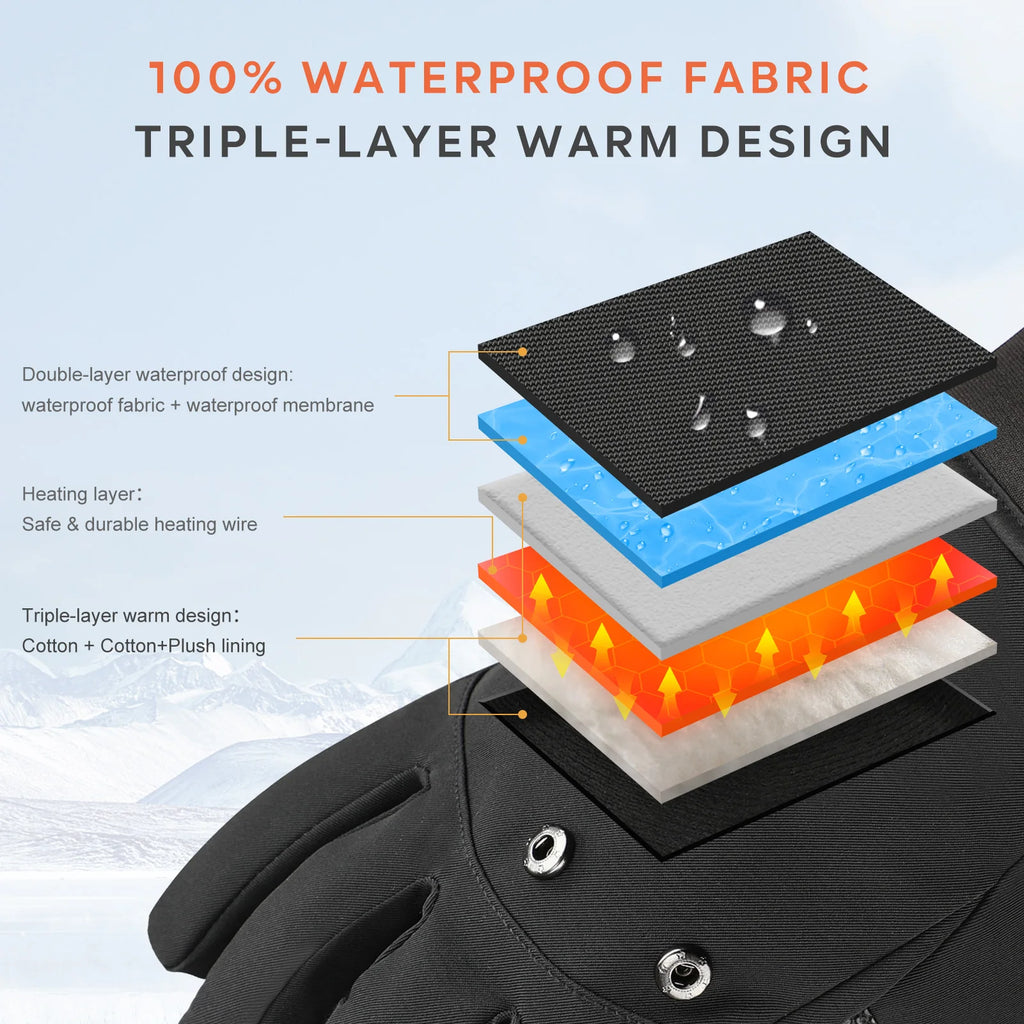Heated Fishing Gloves, Waterproof, Men, Fishing Gloves
