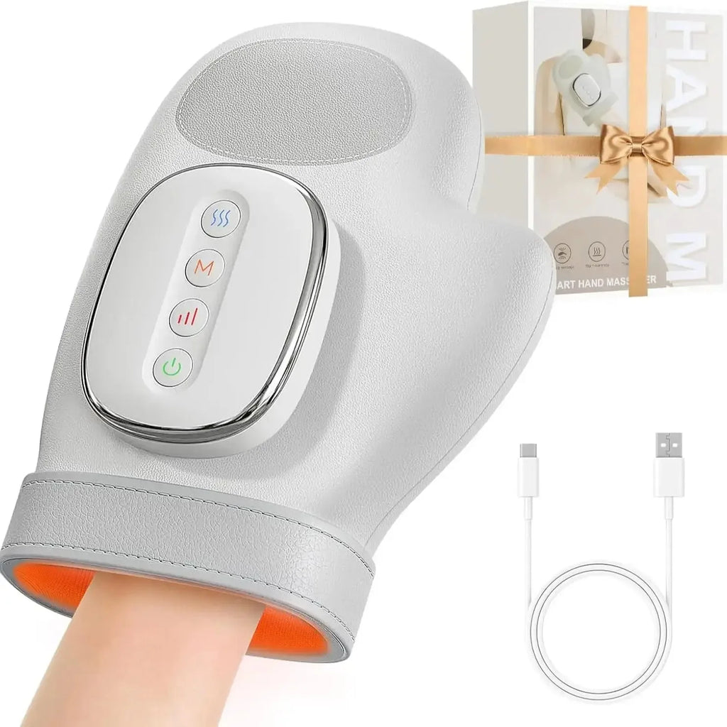 Hand Massager W/Heat, Airbag Compression, Vibration Gloves