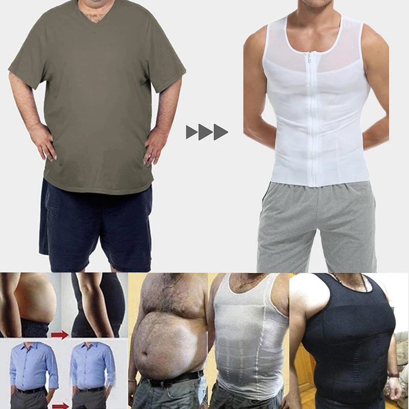 Men Compression Shirt, Slimming Body, Shaper Belly
