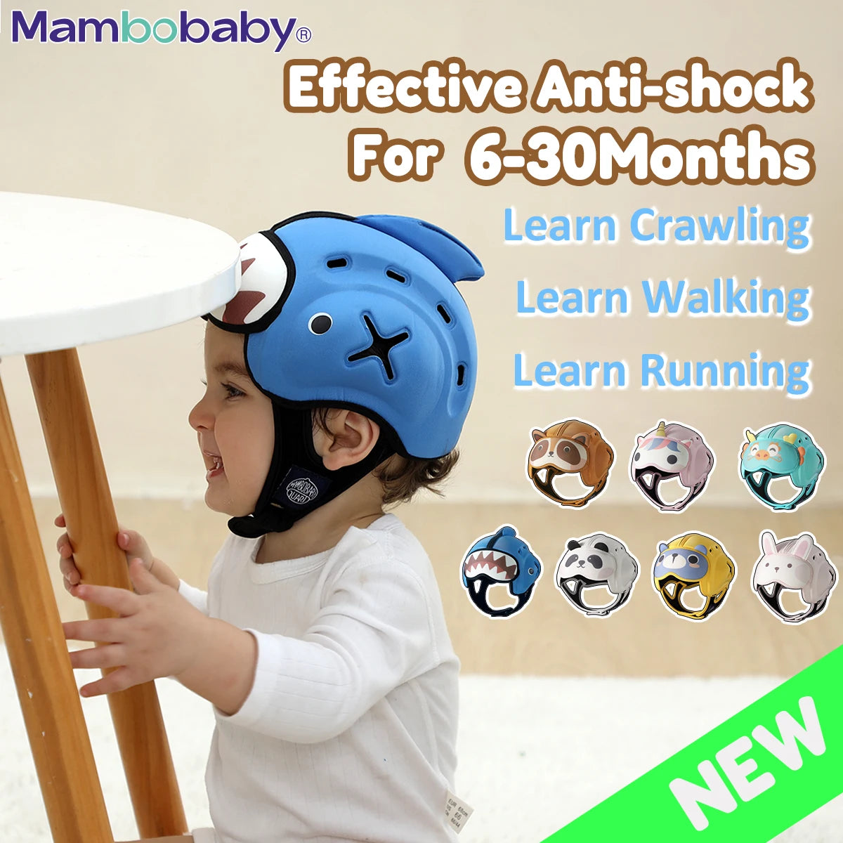 Safe Anti-Shock Baby Helmet, Toddler, Infant